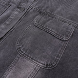 Men Denim Coat Jean Jackets Pure Color Washed Do the Old Cowboy Coat Men's Loose Lapels Jacket Street Denim Clothing