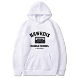 Stranger Things Hoodie Floral Print Long Sleeve Pullover Fleece Hoodie Loose Sportswear Autumn and Winter