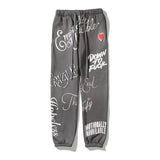 Kanye West Sunday Service Pant EU Heart Vintage Distressed Puff Print Sweatpants