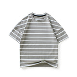 Children T Shrits Children's Summer Clothing Boys Short Sleeve Loose Striped