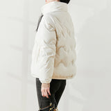 Women Winter Coats Puffer Jacket Down Coat White Duck Down Graceful Stand Collar Women's Short Autumn and Winter New