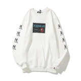 Shark Print Sweatshirts Spring And Autumn Thin Round Neck Sweater Male And Female Large Size Youth Pullover Pure Cotton Top