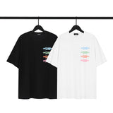 We11 Done T Shirts Color Logo Back Printing Men's and Women's Same Summer Casual