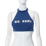 Maddy Euphoria Outfits Women's Spring Sleeveless Letters Fashion Sexy
