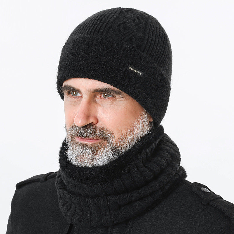 Men Winter Hats Men's Warm Wool Knitted Hat Outdoor Sports Cold Hat