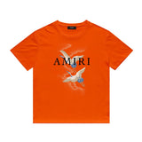 Amiri T Shirt Casual Hip Hop round Neck Short Sleeve T-shirt