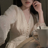 Daisy Buchanan Dress Vintage Sequined V-neck Dress for Women Spring and Autumn