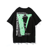 Vlone T Shirts Philadelphia Music Festival Limited Green Large V-neck Print Short Sleeve Loose T-shirt for Men and Women