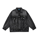 Men Denim Coat Jean Jackets Washed Do the Old Cowboy Coat Men Loose Lapels Jacket Denim Coat