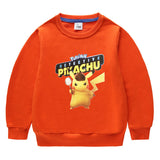 Children Pokemon Pikachu Hoodie Pikachu Children's Long Sleeve