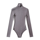 The Rock Turtleneck Autumn and Winter Threaded Cotton Turtleneck Bottoming Shirt Stretch One-Piece Long Sleeves T-shirt