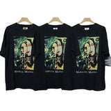 Marilyn Manson T Shirt Printed Short Sleeve Retro Distressed Loose Men's and Women's T-shirt
