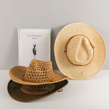 Mens Kentucky Derby Hats Straw Hat Bowler Hat Female Outdoor Beach Hat Sun Protection