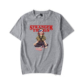 Hellfire Club Shirt Stranger Things Summer Print Pattern Casual round Neck Short Sleeves