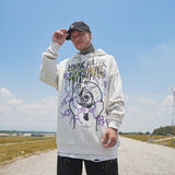 Mens Fall Outfits High Street Sweater Men's Hooded Thin Oversize Couple Loose Top Women's Autumn