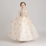 Princess Charlotte Flower Girl Dress Evening Dress Host Costume for Piano Performance