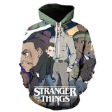 Stranger Things Hellfire Club Coat 3D Digital Printing Anime Hooded Sweater Men's