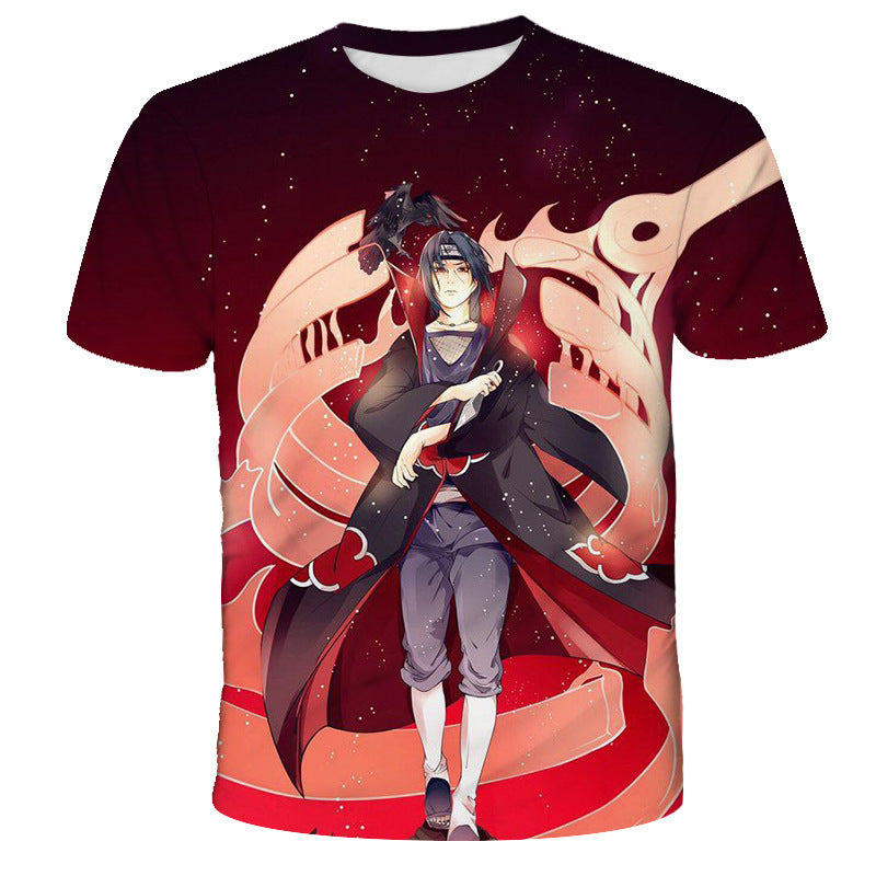 Itachi Uchiha Costume Summer Anime Itachi Uchiha 3D Digital Printing Men's and Women's T-shirt