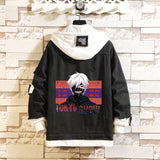 Comic Denim Jacket Men and Women Fashion Fall Winter Cowboy Sweater Coat Top