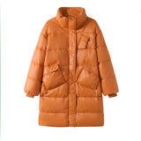 Women Winter Coats Puffer Jacket Down Coat Down Jacket Female Winter Glossy Thickening Stand Collar Coat
