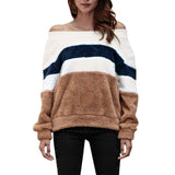 Women Winter Coats Autumn Sweaters Women's Clothing Loose Women's Striped Sweater
