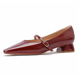 Nude Block Heels Closed Toe Sandals for Women Summer Women's Shoes