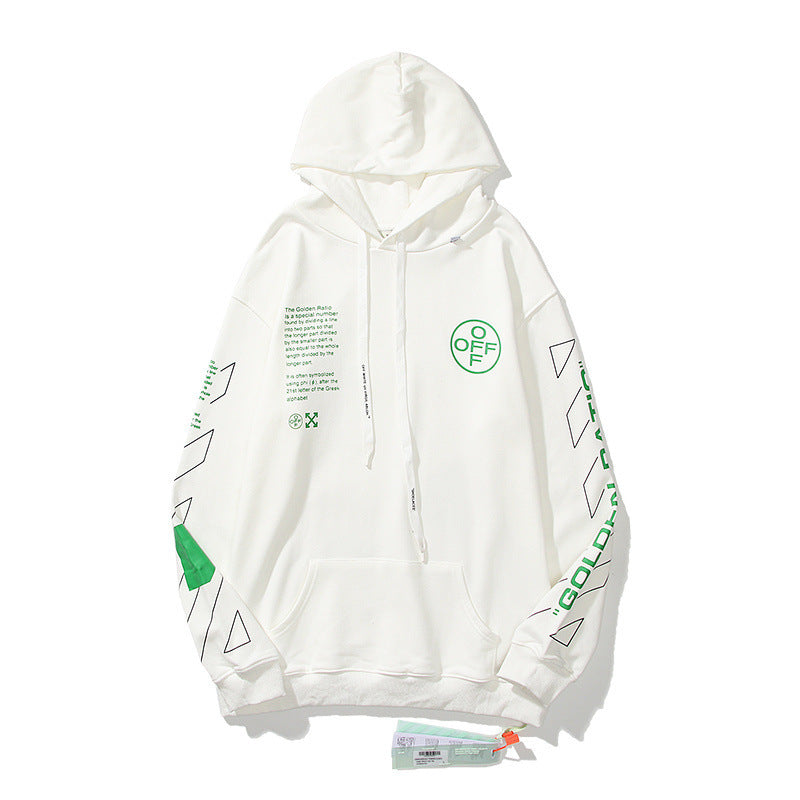 Pure Cotton Fluorescent Green Printed hoodie