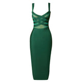 Winter Formal Dresses Mesh See-through Sexy Evening Dress Skinny Sheath Socialite Dress