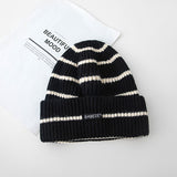 Toboggan Hat Women's Autumn and Winter Knitted Wool Ball Pullover Beanie Hat