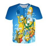 Homer Simpson Shirt Summer T-shirt Printed Loose Sports Short Sleeve