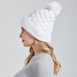 Women Winter Hats Winter Women Woolen Cap Solid Color Warm Knitted Hat