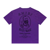Amiri T Shirt Printed Casual Hip Hop round Neck Short Sleeve T-shirt