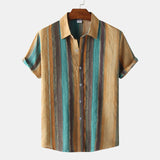 Men Beach T Shirts Summer Casual Beach Holiday Floral Print