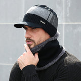 Men Winter Hats Men's Winter Hat Thermal Knitting Woolen Cap Men's Winter