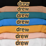Drew House Smiley Letter Sweater Casual Trend Loose Couple Fleece-Lined Hoodie