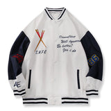 Blue Varsity Jacket Spring and Autumn Coat Men's Teen Jacket Men's Autumn Wear Baseball Uniform