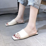 Women Open Toe Sandals Flats Summer Flat Sandals