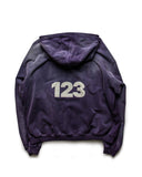 Rrr123 Hoodie Retro Washed Distressed Printed Hoodie
