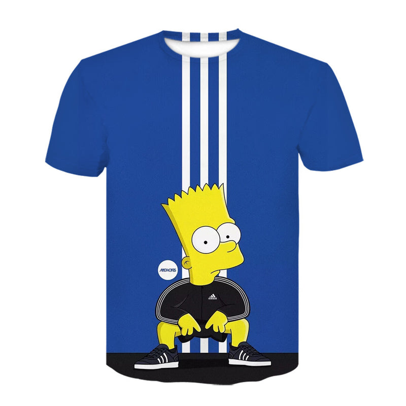 Homer Simpson Shirt Summer Digital Printed Short-Sleeved T-shirt
