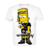 Homer Simpson Shirt Summer Printed Couple T-shirt Casual Men's Short Sleeve