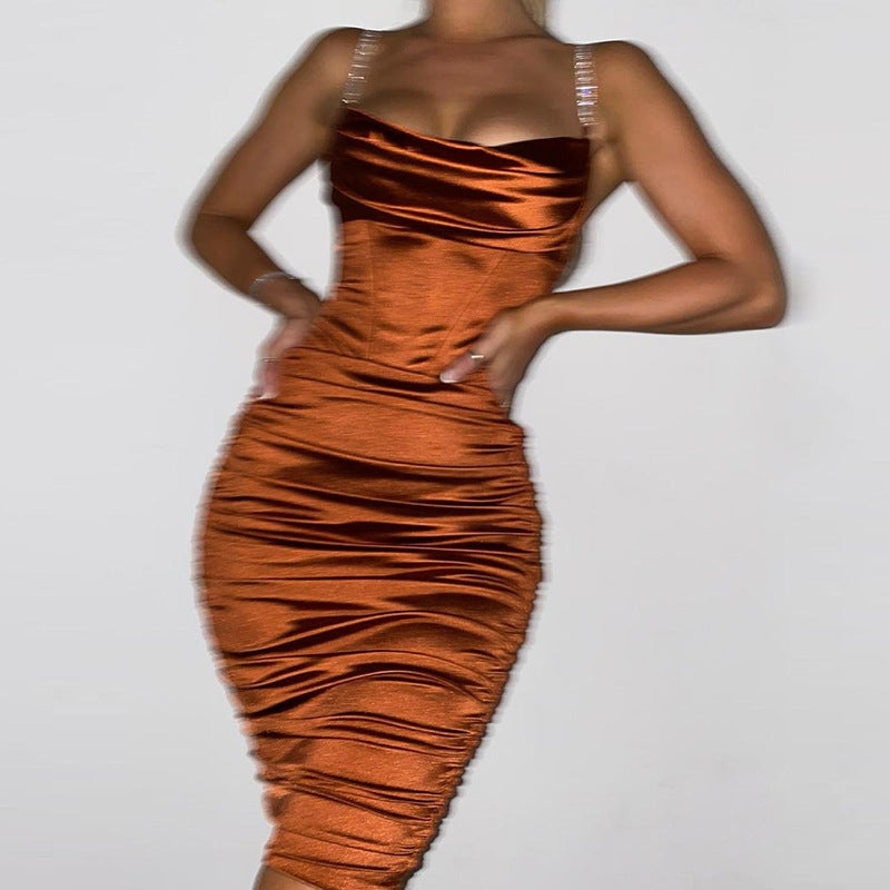 Cocktail Dresses for Weddings Summer Dress Sexy Strap Slim Dress for Women