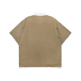 Men T-Shirt Summer Men's Embroidery Lapel Casual Retro Short Sleeve