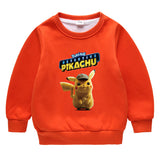 Children Pokemon Pikachu Hoodie Brushed Hoody Double Layer Thickened