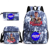 Stranger Things Hellfire Club Backpack Foreign Trade Three-Piece Crossbody Bag