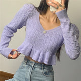 Music Festivals Rave Outfits Girls Tops Fall Women's Clothing Fashion Long Sleeve Sweater for Women