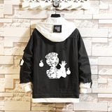 Comic Denim Jacket Anime Men's and Women's Fashion Jacket Denim Jacket