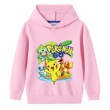 Children Pokemon Pikachu Hoodie Spring and Autumn Boys and Girls Cotton Hooded Sweater