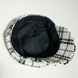 Check Beret Hat Classic Style Military Cap Fashionable Stylish Plaid