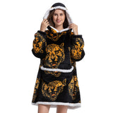 Hoodies Blankets Lengthen and Thicken Homewear Pajamas Flannel