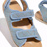 Women Open Toe Sandals Flats Large Size Casual Summer Round Toe Flat Heel Sandals